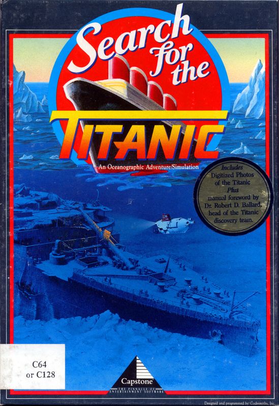 Search For The Titanic box art for Commodore 64